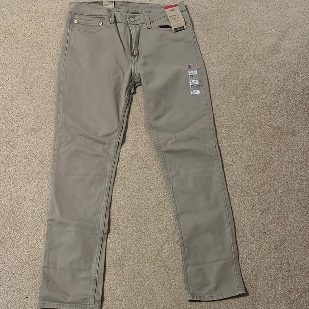 Levi's Grayish Tan Slim Fit Jeans Versatile Style